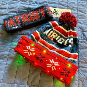 Patriots winter hat and head band